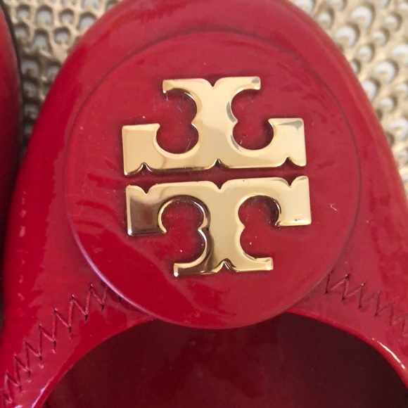 Red Tory Burch Flats - Picture 4 of 8